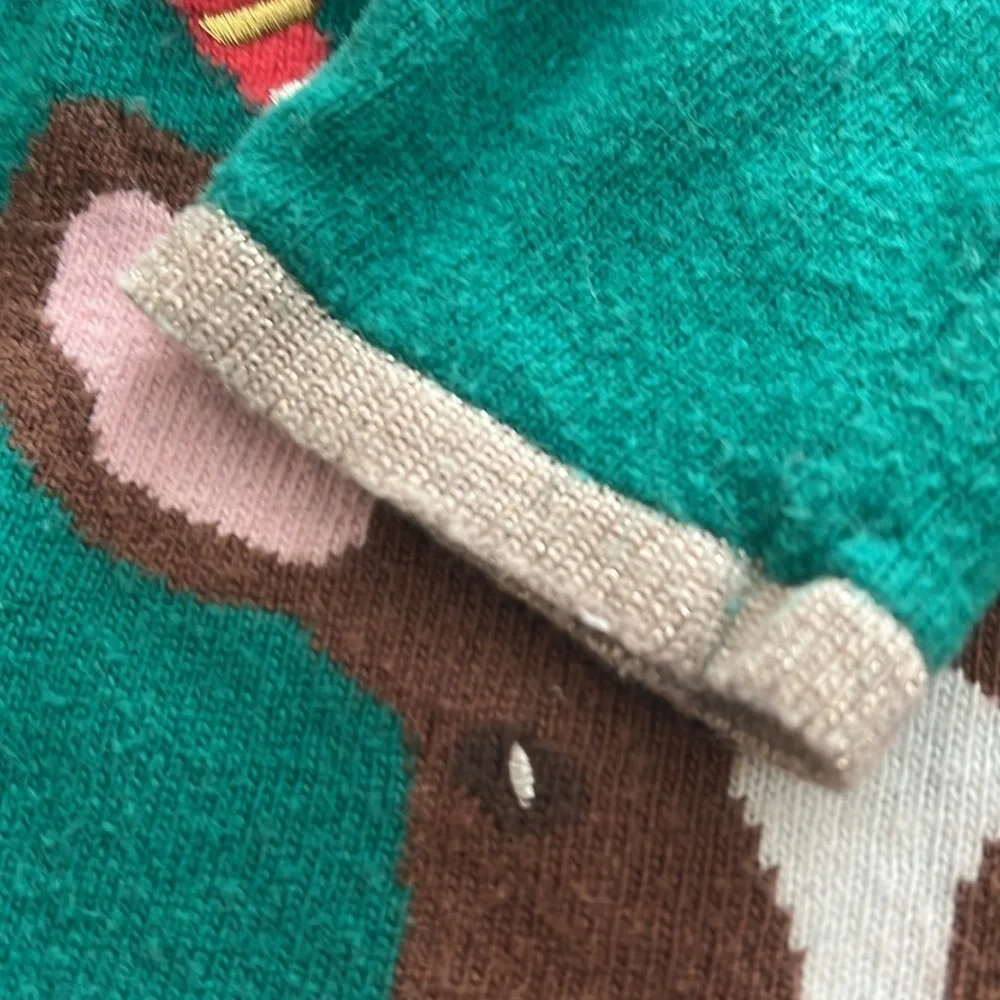 MINI BODEN girls 3-4y Christmas reindeer dress. Green. - Picture 6 of 8